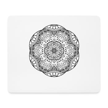 Flowers Mandala - Mouse Pad (horizontal) - white - Front