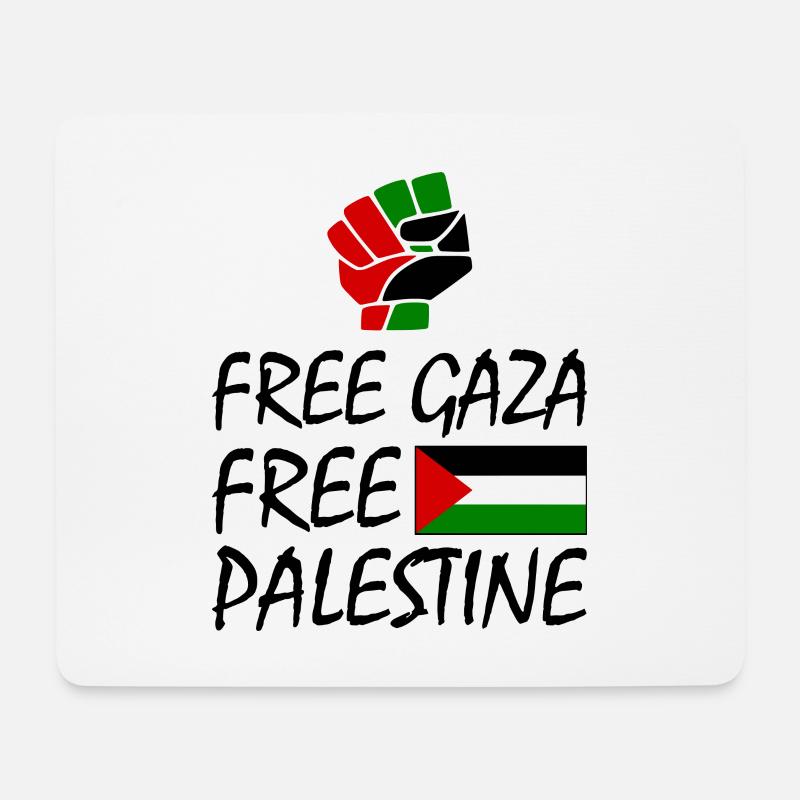 Free gaza Free palestine - Mousepad (Querformat) - Weiß