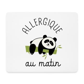Allergique au matin humour - Tapis de souris (format paysage) - blanc - Devant