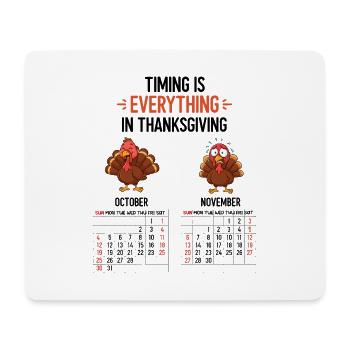 Thanksgiving Timing - Mousepad (Querformat) - Weiß - Vorne