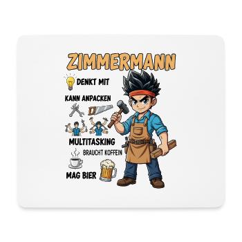 Der Zimmermann - Mousepad (Querformat) - Weiß - Vorne