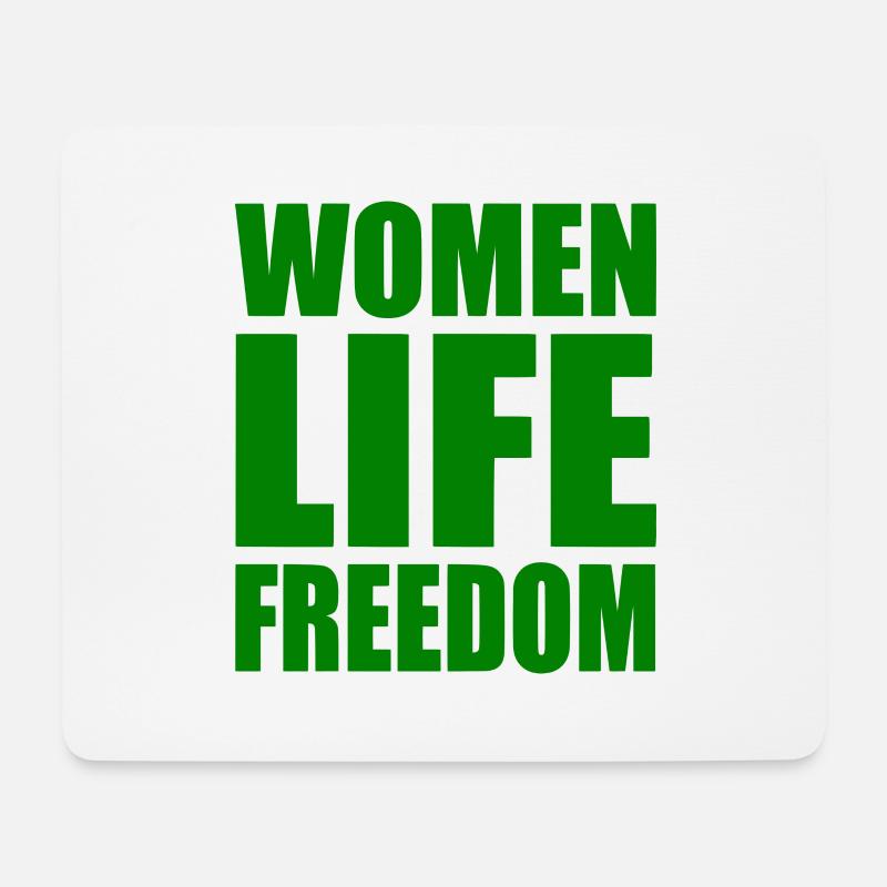 Women life freedom - Mousepad (Querformat) - Weiß