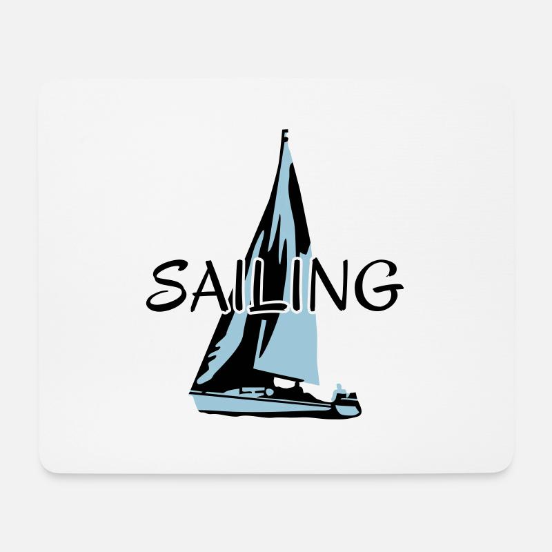 Sailing, sailboat - Mouse Pad (horizontal) - white