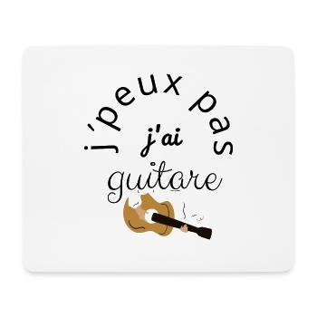 J’peux pas j’ai guitare - Tapis de souris (format paysage) - blanc - Devant