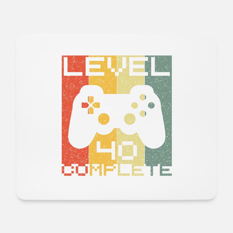 Level 40 complete - Mousepad (Querformat) - Weiß