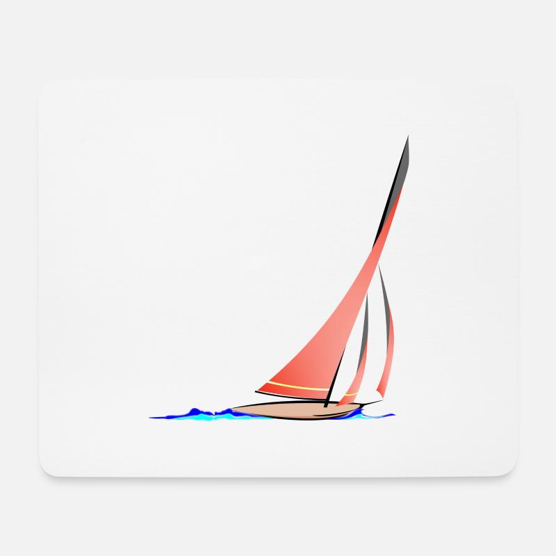 sailboat speed - Mouse Pad (horizontal) - white