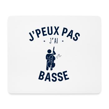 J peux pas j ai Basse - Tapis de souris (format paysage) - blanc - Devant