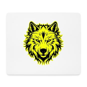 Icône de portrait de tête de loup - Tapis de souris (format paysage) - blanc - Devant
