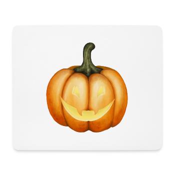 Halloween Kürbis Illustration - Mousepad (Querformat) - Weiß - Vorne