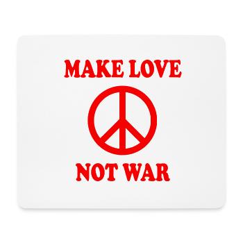 Make love not war - Tapis de souris (format paysage) - blanc - Devant