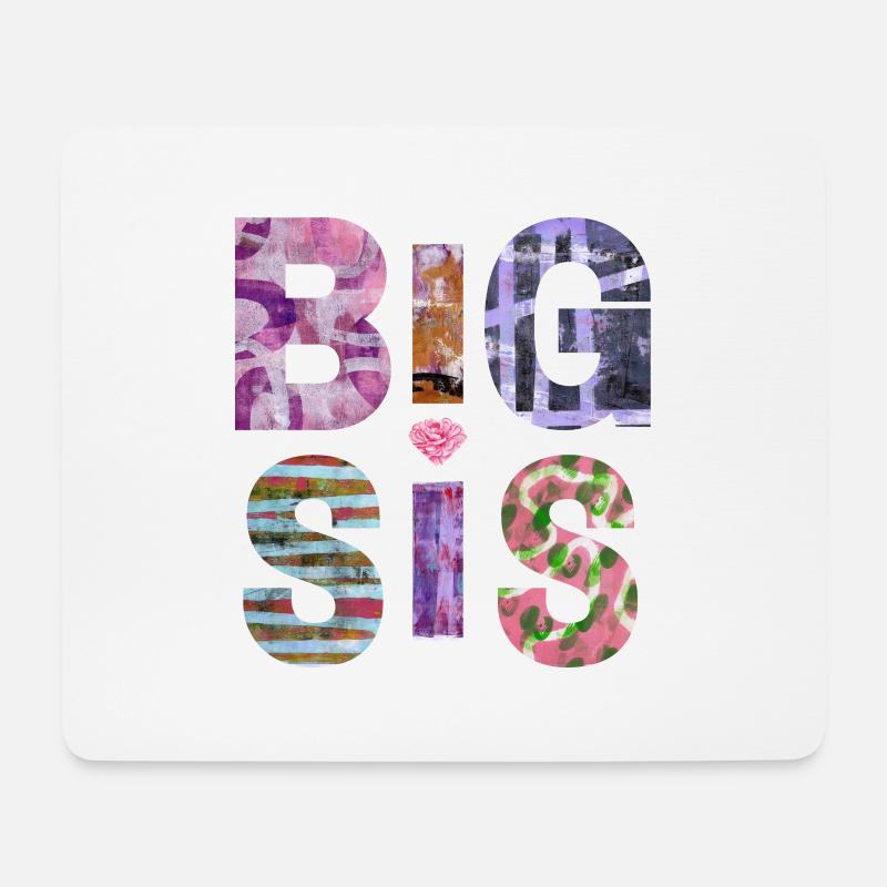 BIG SIS II- Sister - Big Sister - Partner Look - Mouse Pad (horizontal) - white