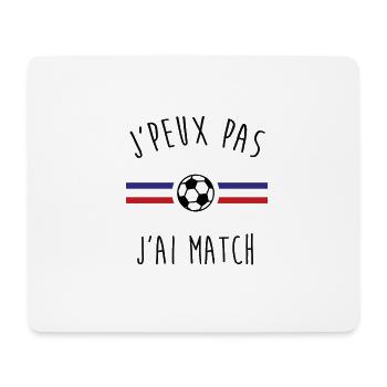 J'peux pas j'ai match - Tapis de souris (format paysage) - blanc - Devant