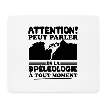 Parler de la spéléologie à tout moment - Tapis de souris (format paysage) - blanc - Devant