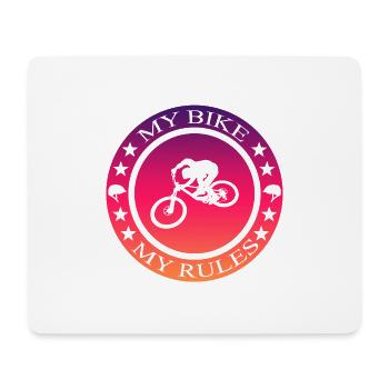 Biker Downhill Geschenk - Mousepad (Querformat) - Weiß - Vorne