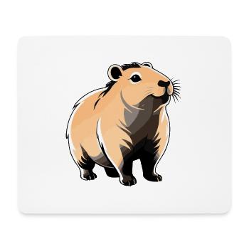 Capybara - Cute Animal Sticker - Mousepad (Querformat) - Weiß - Vorne
