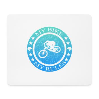 Mein Bike Meine Regeln - Mousepad (Querformat) - Weiß - Vorne