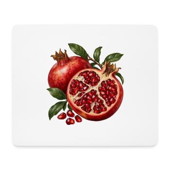 Granatapfel geöffnet zu Ruby Chambers - Mousepad (Querformat) - Weiß - Vorne