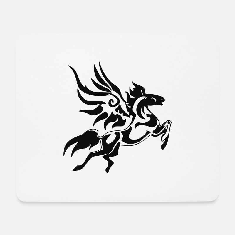 pferd T Shirt selber gestalten - Mousepad (Querformat) - Weiß