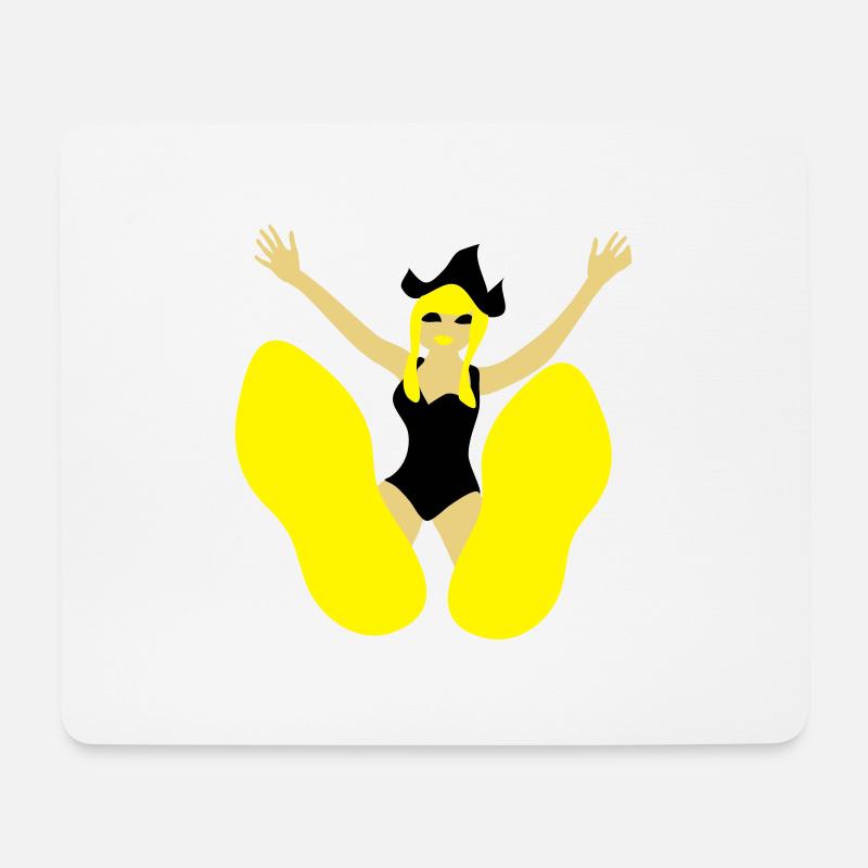 Pin Up Holland Clogs - Mousepad (Querformat) - Weiß