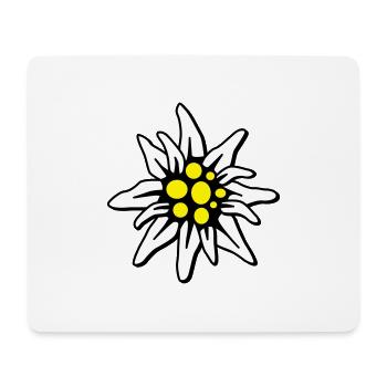 Edelweiss - Mousepad (Querformat) - Weiß - Vorne