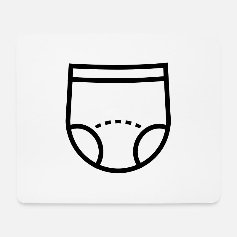 windel - Mousepad (Querformat) - Weiß
