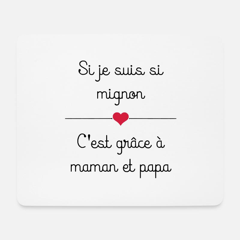 mignon - Tapis de souris (format paysage) - blanc
