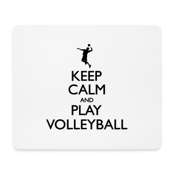 Keep Calm play Volleyball - Mousepad (Querformat) - Weiß - Vorne