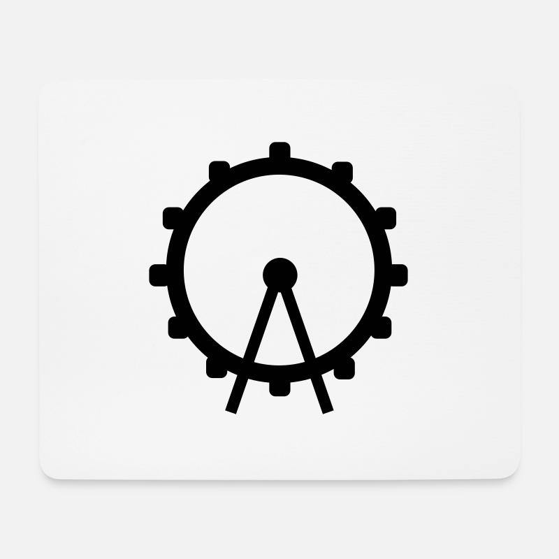 Riesenrad - Mousepad (Querformat) - Weiß