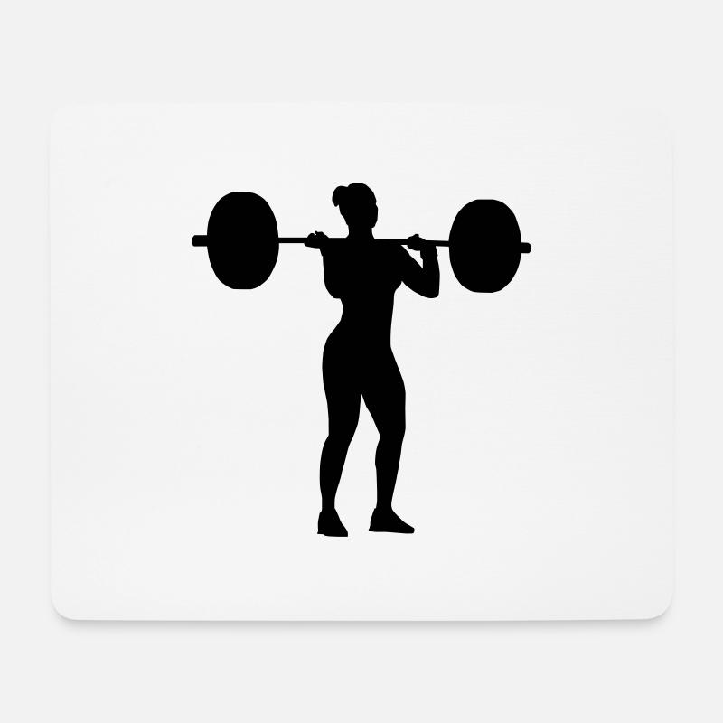 Umsetzen Endposition Frau - Mousepad (Querformat) - Weiß