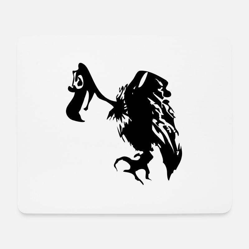 Geier - Mousepad (Querformat) - Weiß