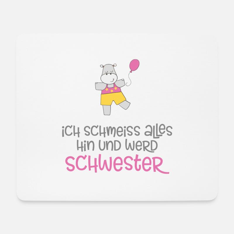Schwester - Mousepad (Querformat) - Weiß