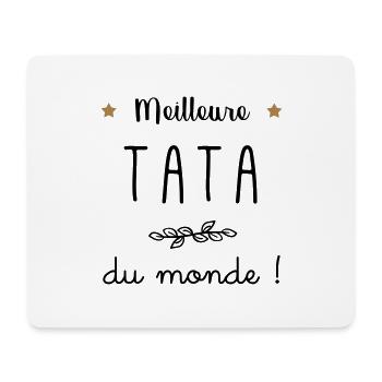 Meilleure tata du monde vecteur - Tapis de souris (format paysage) - blanc - Devant