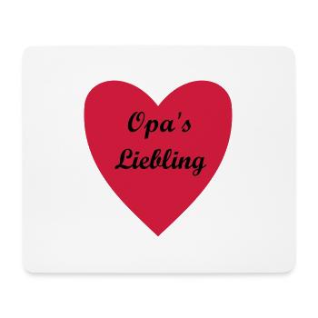 Opa's Liebling - Mousepad (Querformat) - Weiß - Vorne