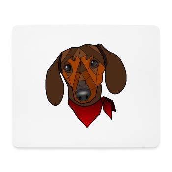 Dackel - Leo - Mousepad (Querformat) - Weiß - Vorne