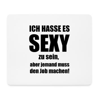 travail sexy noir - Tapis de souris (format paysage) - blanc - Devant