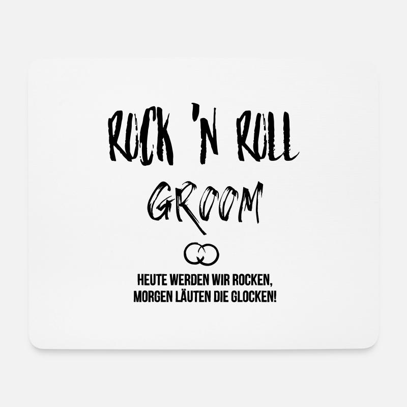 Junggesellenabschied JGA Rock Bräutigam Spruch - Mousepad (Querformat) - Weiß