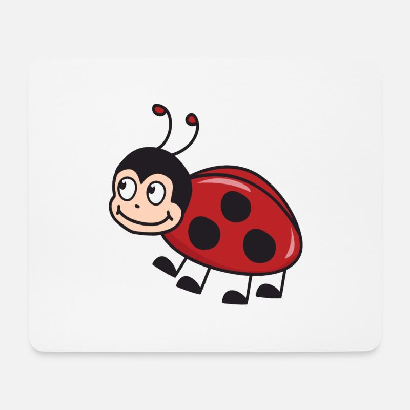 Marienkäfer Glück - Mousepad (Querformat) - Weiß
