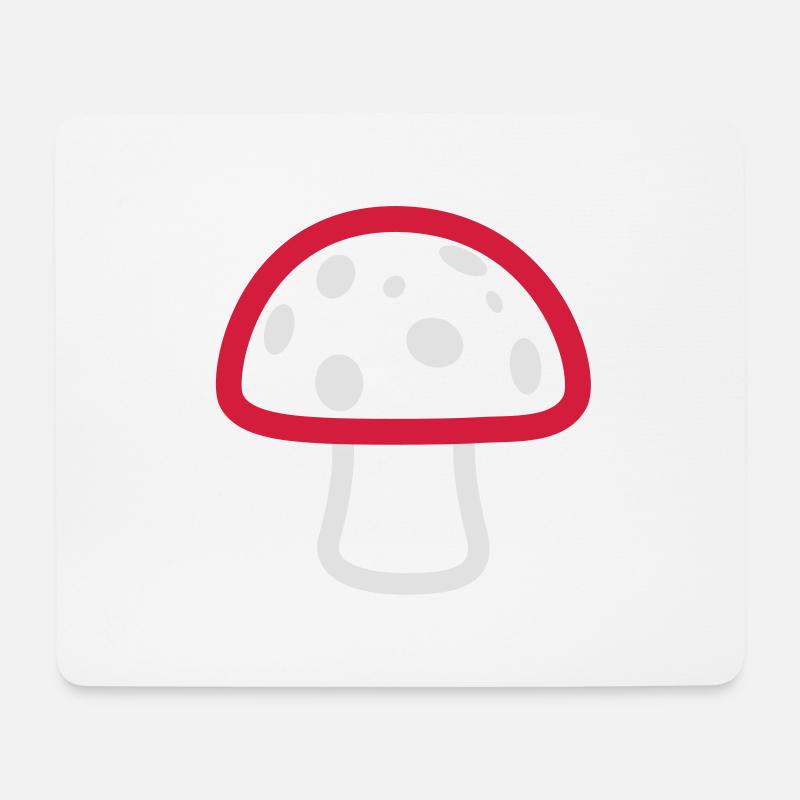 Pilz bunt - Mousepad (Querformat) - Weiß