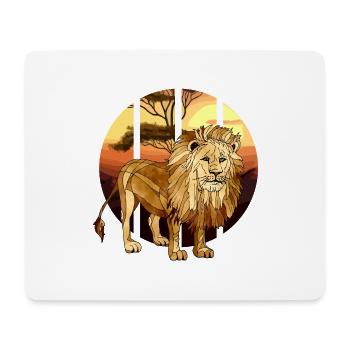 Lion - Mouse Pad (horizontal) - white - Front
