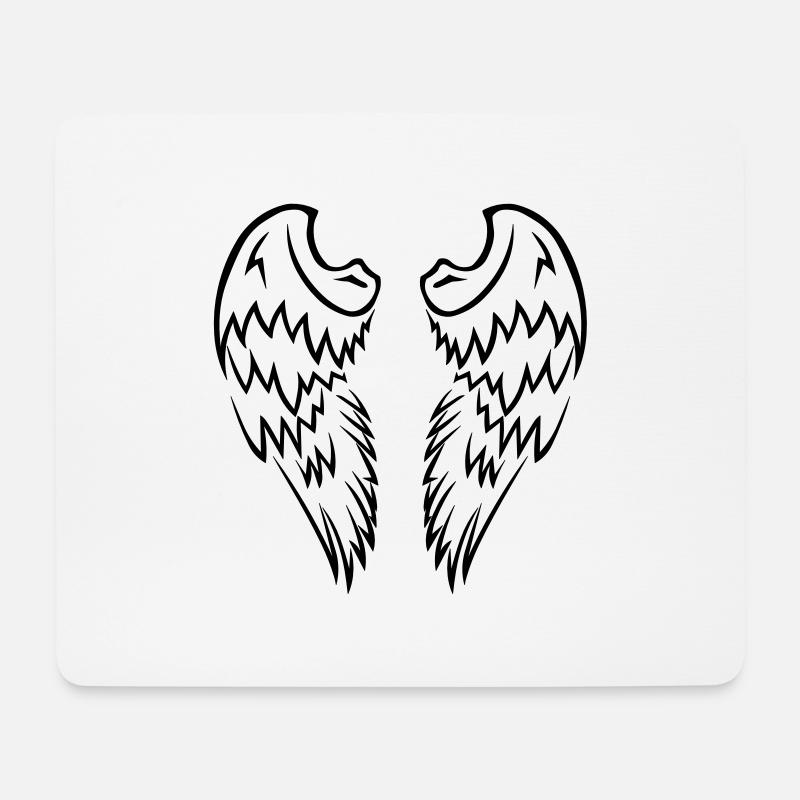 Ailes d'ange - Tapis de souris (format paysage) - blanc