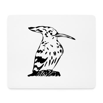 Hoopoe, bird, garden - Mouse Pad (horizontal) - white - Front