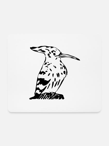 Wiedehopf ähnlicher Vogel - Mousepad (Querformat) - Weiß