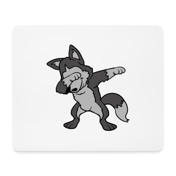 Dabbing Dab Siberian Husky Chien Loup Danse - Tapis de souris (format paysage) - blanc - Devant