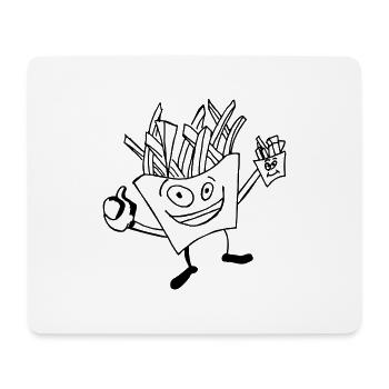 Food fries - Mousepad (Querformat) - Weiß - Vorne