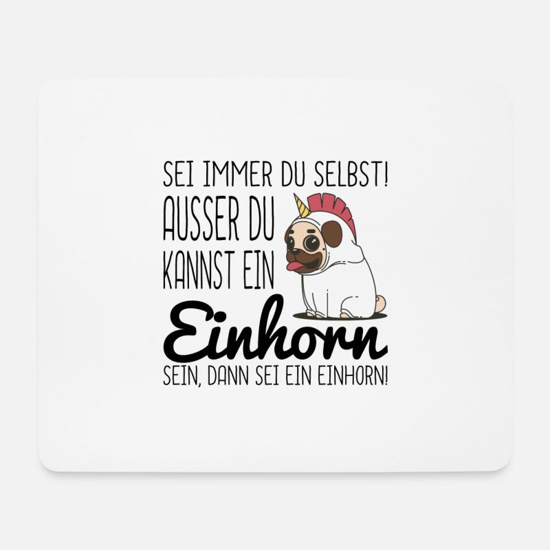 EINHORN DOG - Mousepad (Querformat) - Weiß