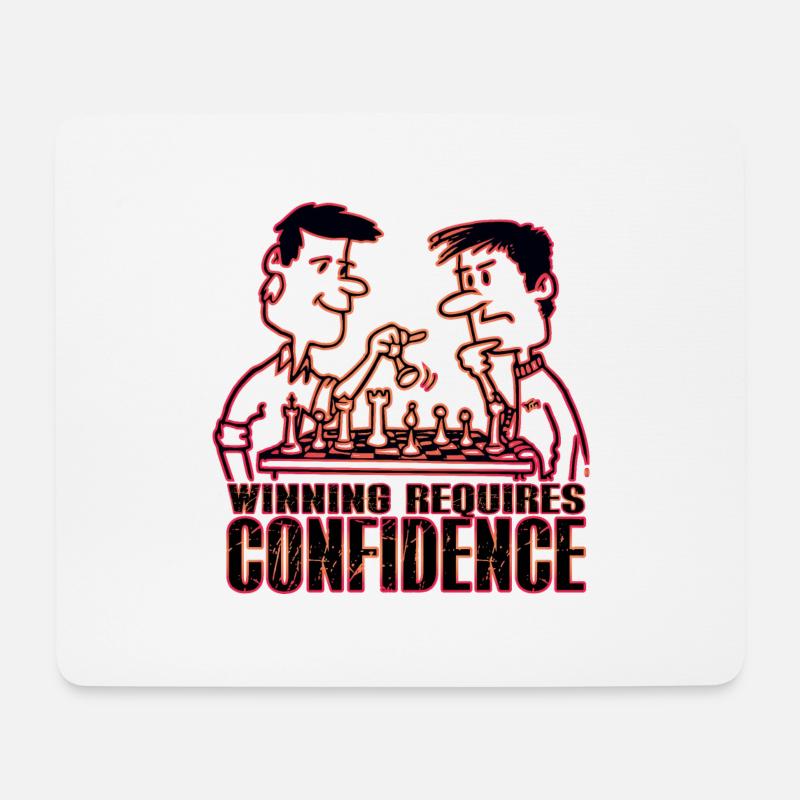 Winning requires confidence - Mouse Pad (horizontal) - white