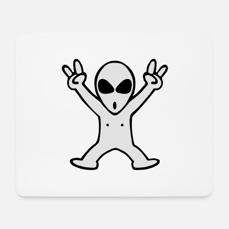 roswell alien - Mouse Pad (horizontal) - white