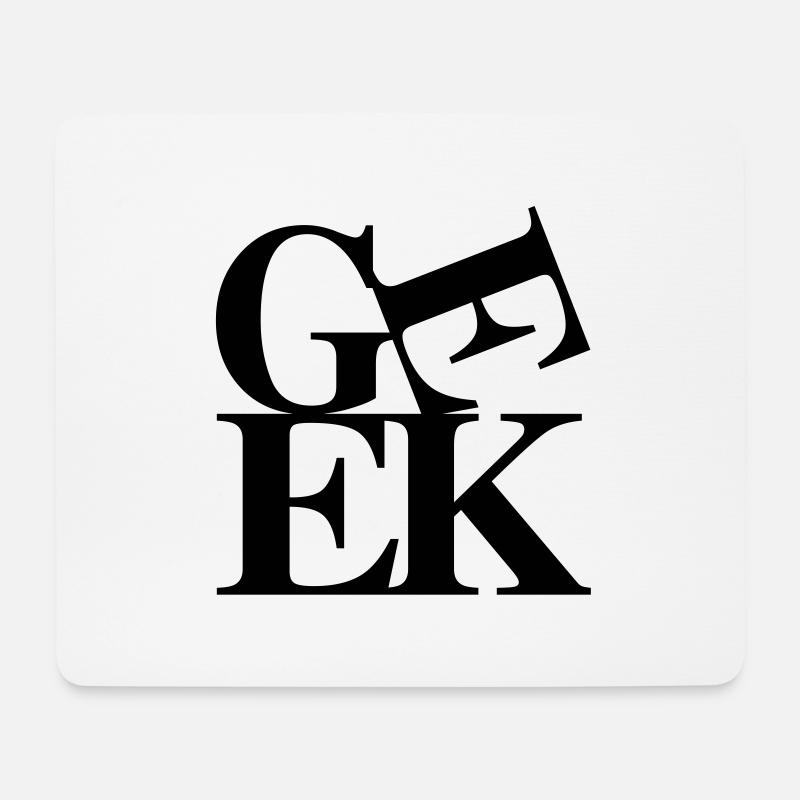 geek - Mousepad (Querformat) - Weiß