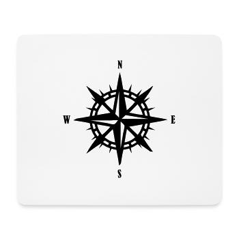 kompass - Mousepad (Querformat) - Weiß - Vorne