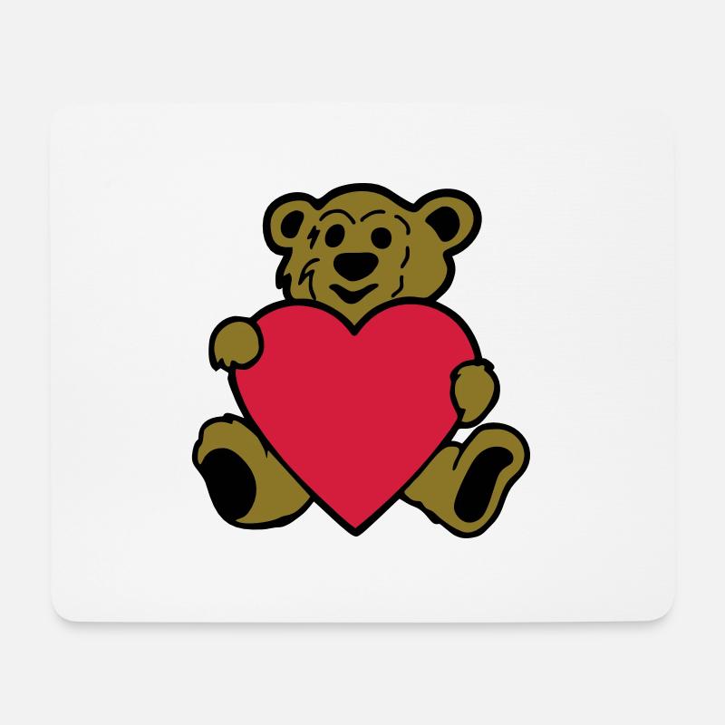 baer bär teddy teddybär - Mousepad (Querformat) - Weiß